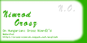 nimrod orosz business card